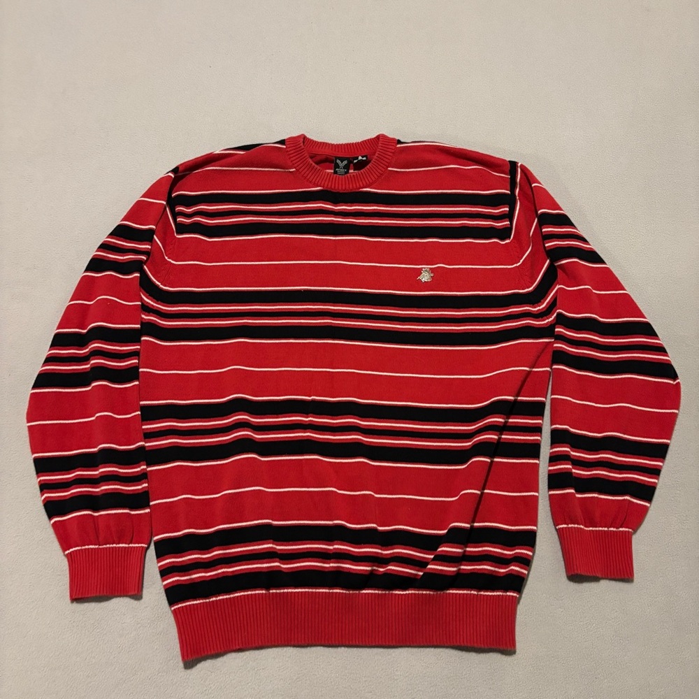 Avirex Pullover Crewneck Size 2XL XXL‎ Red Stripes Casual Y2K Holiday Festival